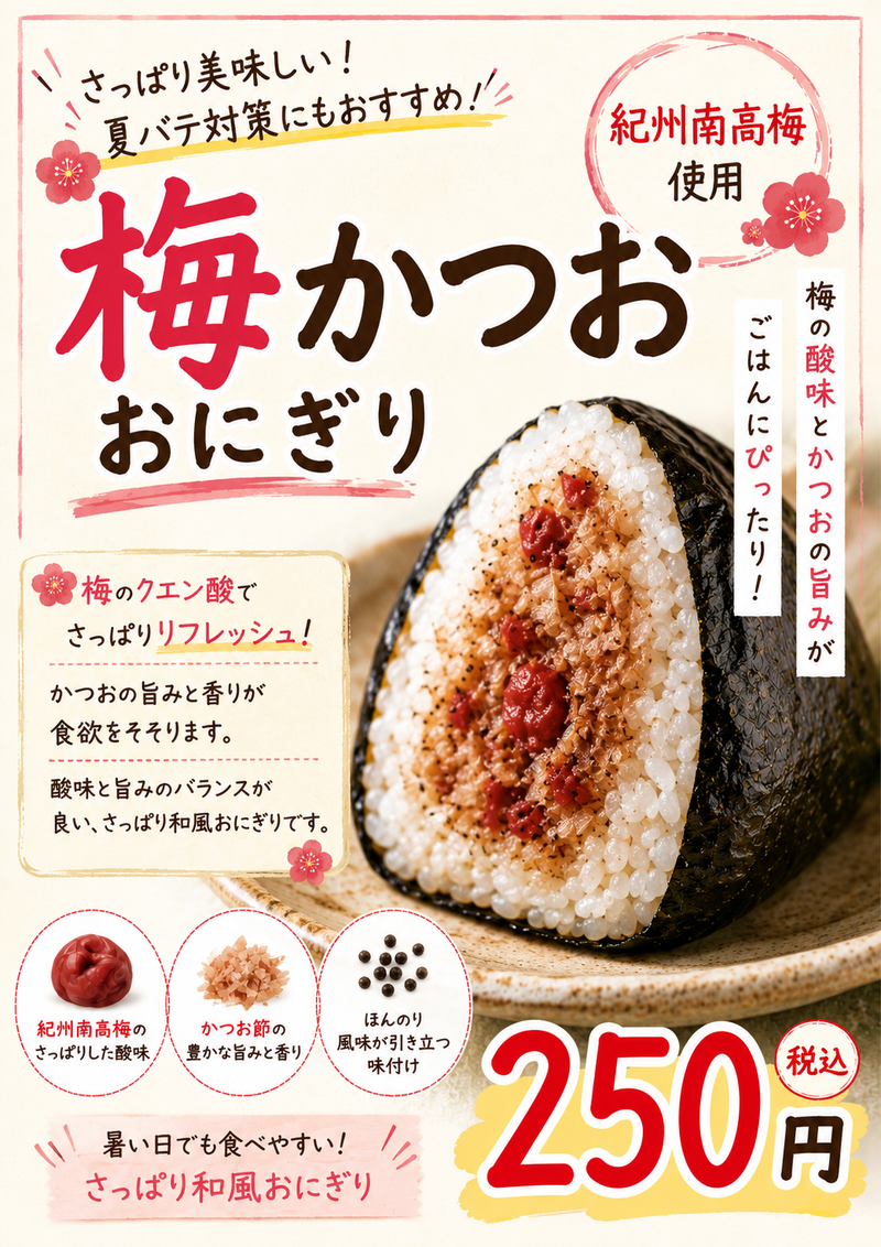 梅カツオおにぎり
